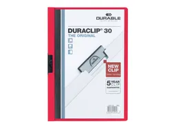 Klemmap Durable Duraclip A4 3mm 30 vellen rood