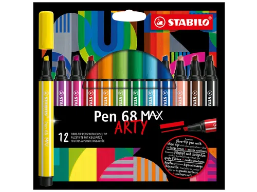 Viltstift STABILO Pen 68 /12 Max Arty assorti etui à 12 stuks