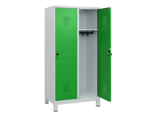 schoollocker,HxBxD 1630x800x500mm,2vak,vak B 400mm,draaigrendel,voeten