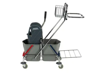 dweilwagen,HxBxD 1000x410x930mm,emmer 2x17l ROOD/BLAUW,mopwringer - 7
