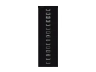kantoor-ladekast HxBxD 857x278x380mm 15 laden romp + front zwart - 2