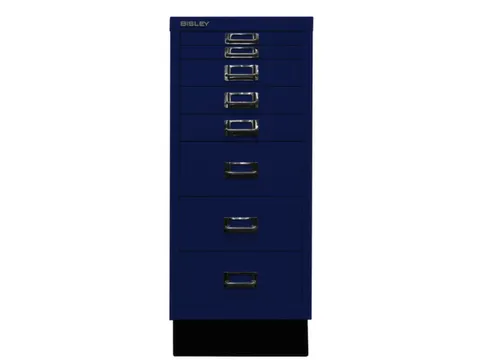 kantoor-ladekast HxBxD 670x279x380mm 8 laden romp oxfordblauw staal