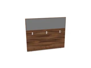 baliepaneel bureau aanbouw achter NP-tiepolo nut BN8078-grijs 1400mm - 1