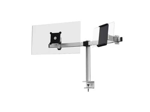 Monitorarm Durable met klem voor 1 scherm en 1 tablet