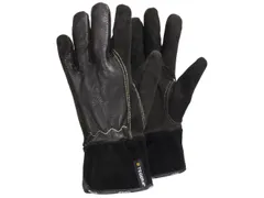 Tegera 32 hittebestendige lederen handschoenen, bruin/zwart, maat 8, p