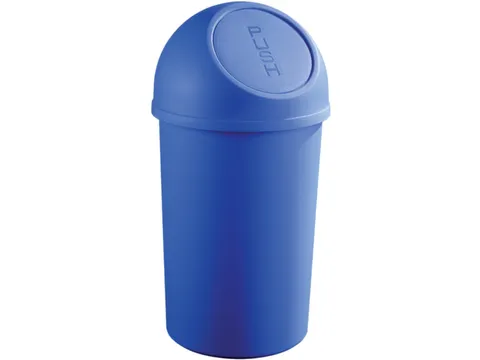 afvalbak,45l,HxØ 700x403mm,romp PP blauw,deksel PP blauw