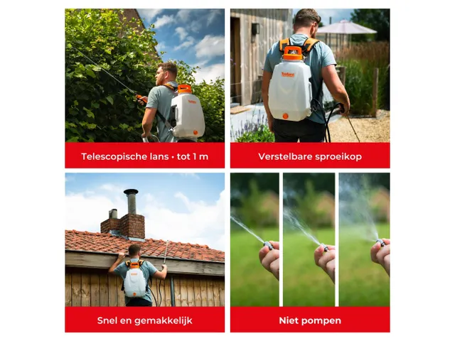 Rugsproeier Met Herlaadbare Batterij 12 Liter