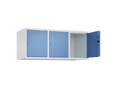 opzetkast,v. locker,3vak.,vak B 400mm,HxBxD 500x1200x500mm,vleugeldeur