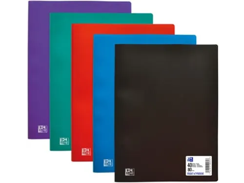 OXFORD Initial showalbum A4 40 Tassen PP geassorteerde kleuren