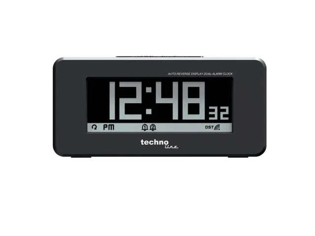 Wekker Technoline WT 295 120x57x45mm zwart