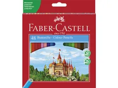 Kartonnen etui met 48x kleurpotlood Castle zeskantig