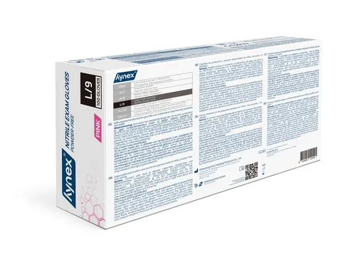 Handschoen Hynex nitril L roze 3.5gr 100 stuks