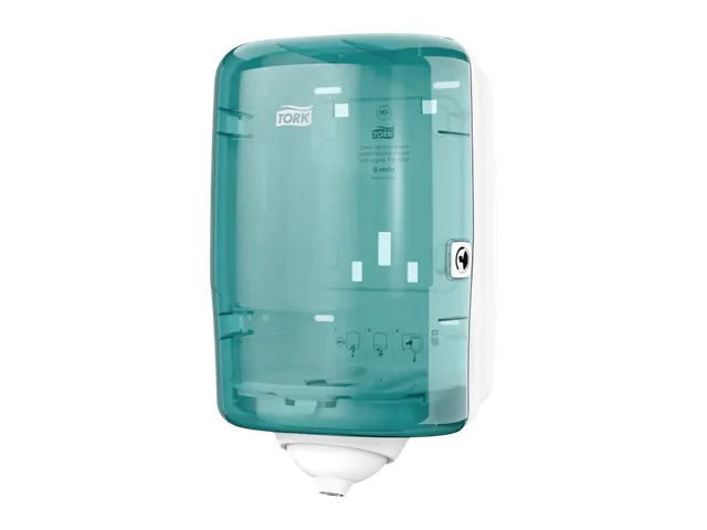 Tork 473167 Reflex Mini Centerfeed Dispenser Wit/Turquoise M3