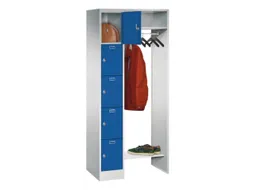personeelsgarderobe draaigr. 1950x750x500mm 1x5 vakken 300mm RAL5010