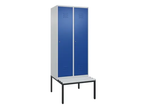 locker met bank,HxBxD 2120x800x815mm,2vak,vak B 400mm,cil.-slot