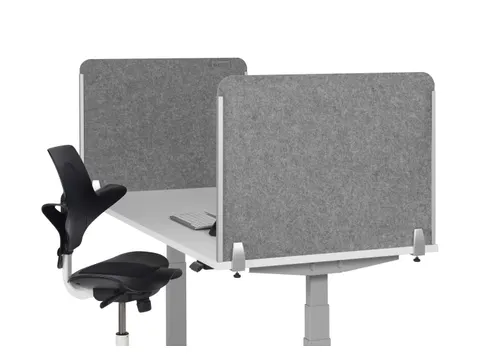 Akoestische Scheidingswand Bureau 60x80cm LichtGrijs Gesloten