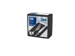 Tork 509421 Textured Dinnerservet zwart 1/8-vouw