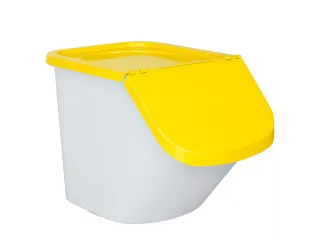 ingrediëntendispenser HxBxD 450x430x610mm 40l PP bak/deksel wit/geel - 1
