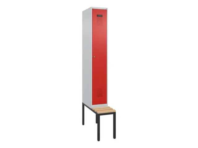 locker met bank,voor scheiding van kleding,HxBxD 2120x300x815mm,1vak