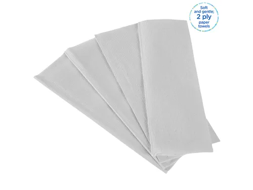 Handdoek Kleenex i-vouw 2-laags 21.5x31.8cm 15x124stuks wit 6778