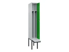 locker met bank,voor scheiding van kleding,HxBxD 2120x300x815mm,1vak