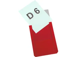 zichtpaneel,DIN A6,staand,rood,achterzijde magnetisch