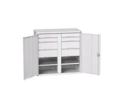 universele kast,HxBxD 1000x1050x550mm,2xStalen bodem,8lade(n)