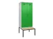 locker met bank,voor scheiding van kleding,HxBxD 2120x800x815mm,2vak