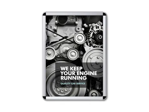 Kliklijst 50x70cm Ronde Hoeken 32mm Zilver