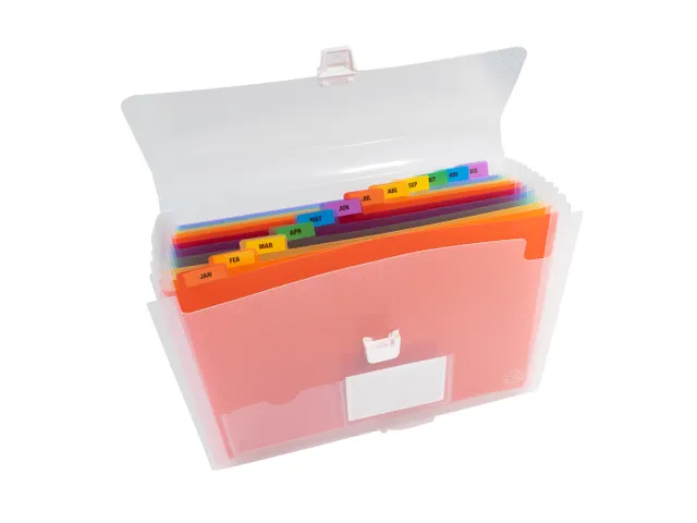 Trieur valisette polypropylène 13 compartiments Crystal - 33x25cm - C