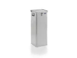 stembus,HxLxB 930x385x385mm,110l,wand aluminium aluminium-zilver