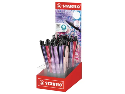 Balpen STABILO pointball Wildflower Assorti Medium 38 stuks