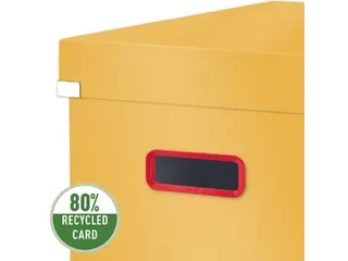 Cosy Click & Store kubus grote opbergdoos geel 80% gerecycled karton - 6