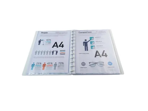 Showalbum Kreacover PP ring 40 tas wit