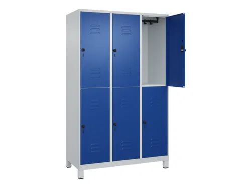 dubbeldekse locker,HxBxD 1950x1200x500mm,3x2vak.,vak B 400mm