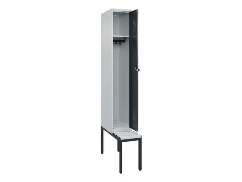 locker met bank,HxBxD 2120x300x815mm,1vak,vak B 300mm,draaigrendel