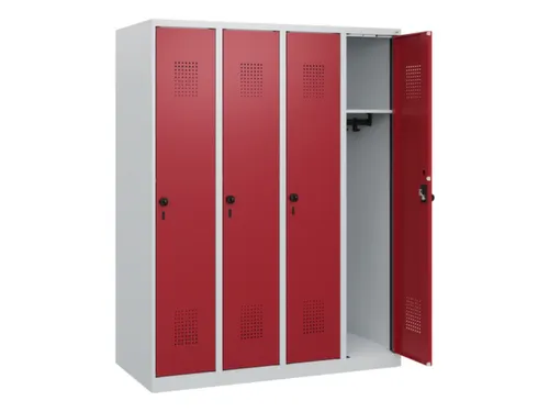 schoollocker,HxBxD 1530x1200x500mm,4vak,vak B 300mm,draaigrendel