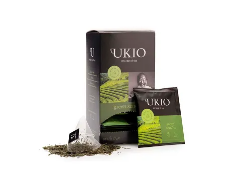 Ukio Sencha groene thee 20 piramidezakjes individueel verpakt