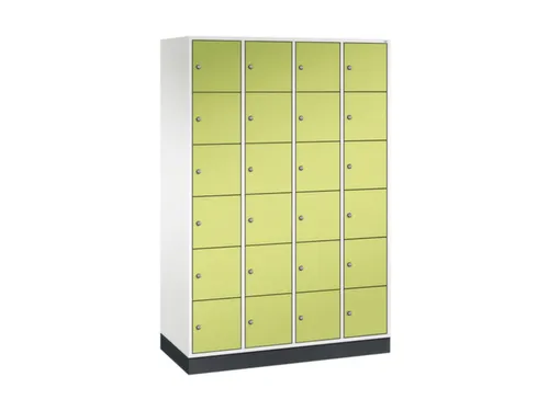 lockerkast,HxBxD 1950x1220x500mm,4x6vakken,cil.-slot,sokkel