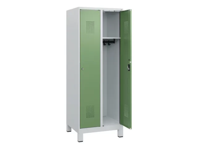 schoollocker,HxBxD 1630x600x500mm,2vak,vak B 300mm,cil.-slot,voeten