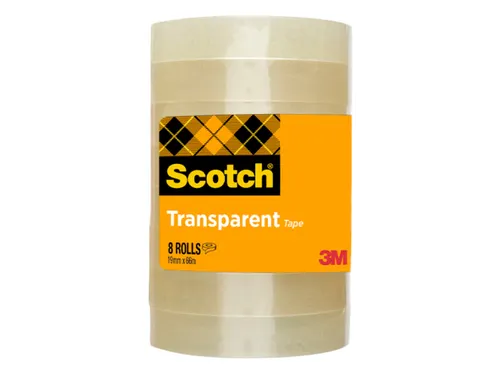 Plakband Scotch 508 19mmx66m transparant 8 rollen