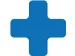 plaksymbool,plus,markering HxB 150x150mm,PVC,blauw