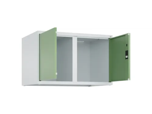 opzetkast,v. locker,2vak.,vak B 400mm,HxBxD 500x800x500mm,vleugeldeur