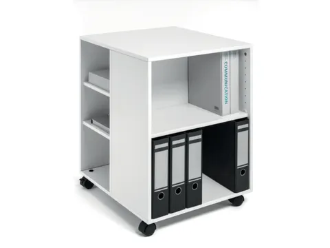 bijzetkast,HxBxD 748x528x592mm,wit,6niveaus,2 OH