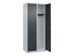 locker,HxBxD 1850x800x500mm,2vak,vak B 400mm,cil.-slot,staand op vloer