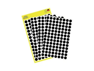 Etiket Avery Zweckform 3009 Rond Ø8mm Zwart 416 Stuks - 1