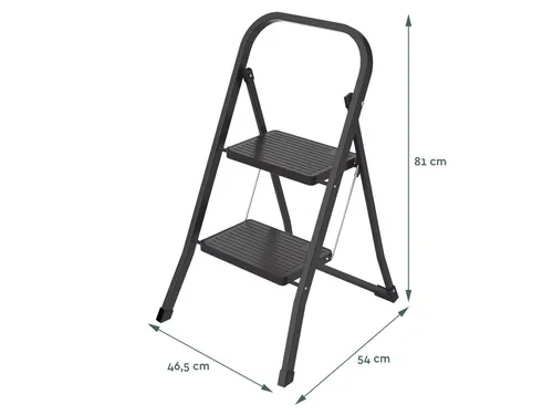Huishoudtrap BRASQ 2 treden SL200 zwart