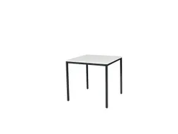 Domino Basic Tafel Vaste Hoogte 800x800mm Grijs 25mm Zwart 4-Poots