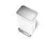 Pedaalemmer Rectangular Met Liner Pocket 45 Liter Wit Rvs