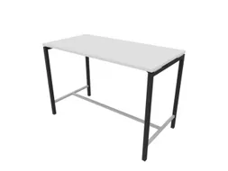 statafel,HxBxD 1070x1600x800mm,hoekig,met 4-voeten donkergrijs
